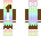 chibi pastel rainbow girl
