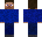 classic steve with blue sweater