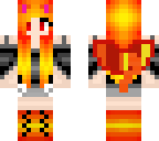 fire cat girl with wings