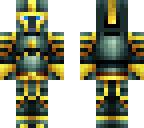 gold and teal knight