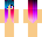 half pink half purple  hear base skin