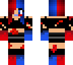injured shaded red and blue hair