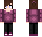 cute purple shirt girl with bun