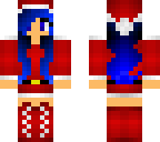 young blue hair christmas girl
