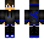 blue sweatered person