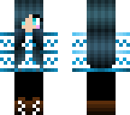blue winter girl