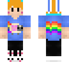 nyan cat bunny boy with colored hair