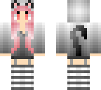 pink haired cat girl