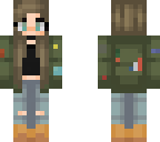 army girl with brown hair