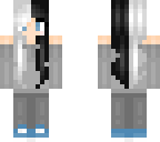 cute black and white and grey and blue girl
