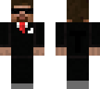 herobrine in suit with glasses