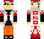 minecraft christmas naruto with hat