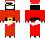 santa black and white cat