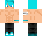 adeftz at the gym with blue hair