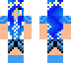 blue hair flower girl