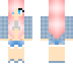 cute girl with pink pastel hair