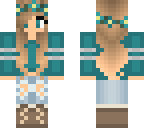 cyan fall girl
