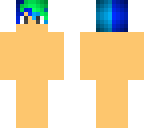 half blue half light blue base skin