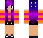 purple hair blue beanie girl