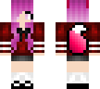 purple haired school girl