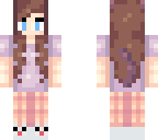 with bunny slippers
