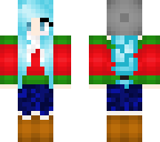blue christmas look