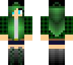 cool green haired tomboy