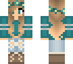 cyan fall girl