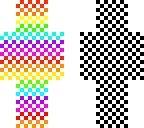 rainbow and black