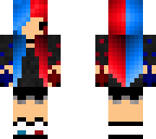 red blue haired girl