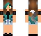 wolf girl edited with blue brown hair