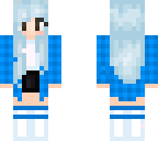 blue plaid girl