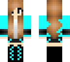 cute sporty turquoise girl