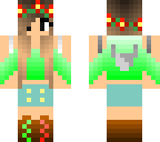 green teenager girl