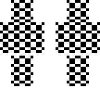 black and white cube