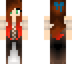 medieval girl with red ombre hair