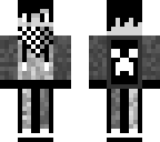 black and white