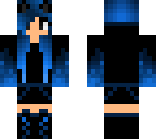 blue fire cat girl