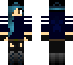 blue haired tomboy