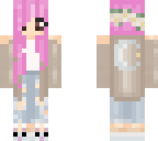 lunar girl with pink hair