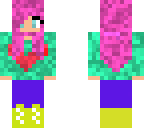 girl with pink hair