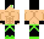 green muscular boy
