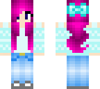 pink and light blue winter