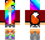 rainbow cute fox girl