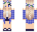 blue flower girl