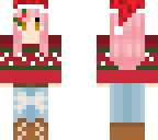 christmas girl with pink hair