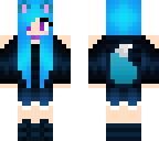 cute blue cat girl