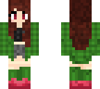 green sweater
