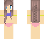 kawaii girl with blue and pink bikini