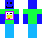 blue guy with chicken tee